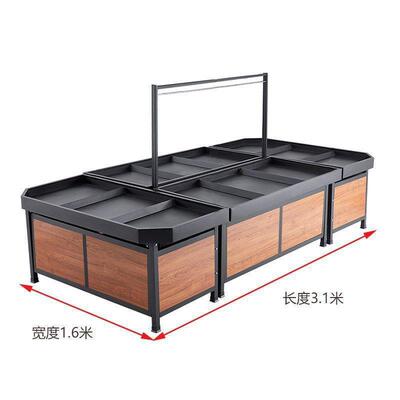 钢超市水果货架中岛展升降永辉商用蔬款菜示THR架多层平台木架子