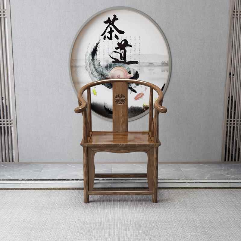 C^y实木圈椅中式椅子三件套桌椅围手太师椅用934客椅厅餐桌家扶椅
