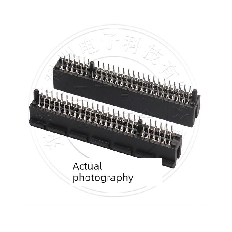 PCIE-98P插槽 180度直针夹板式DIP插板式显卡内存插槽连接器接口