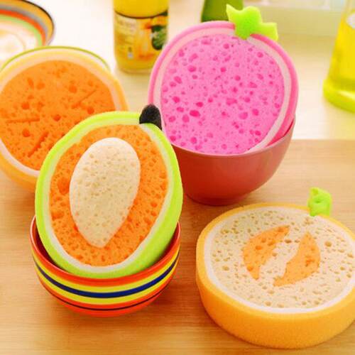Supply of creative cartoon bath cleaning sponges, fruit wash