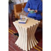 嘻物所 艺术设计复古罗马柱咖啡馆民宿方形边桌现代边几茶几沙发