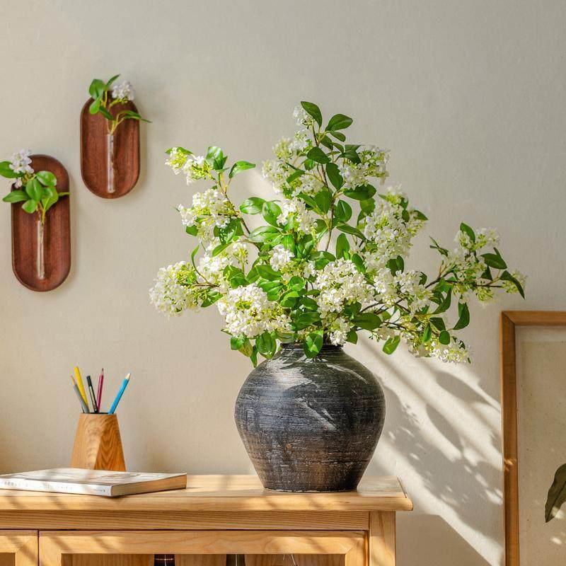 千里香桂花彷真花假花插花装饰摆设轻奢高档客厅餐桌花艺摆件