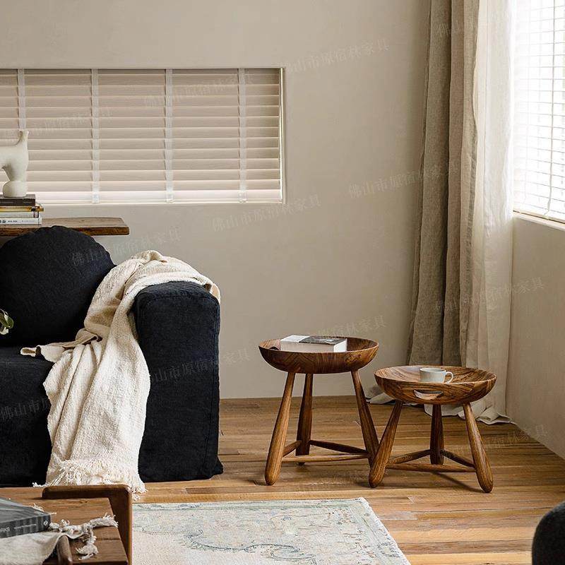 中古复刻设计师中古凳乌金木小凳子复古矮凳多功能置物边几