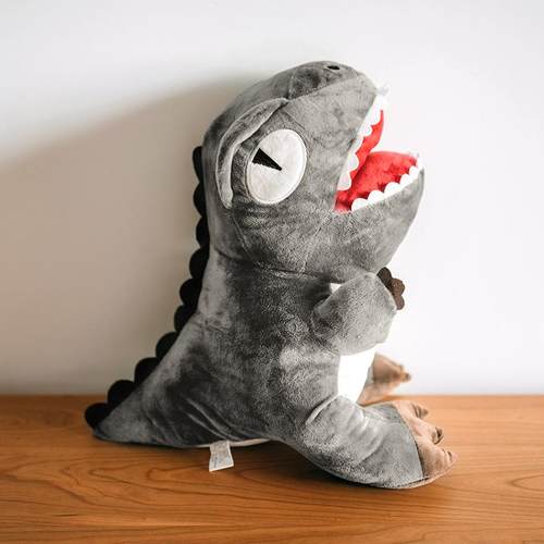 正品恐龙暖手捂抱枕偶创公仔毛意绒玩具布娃娃午人睡枕可爱情玩节