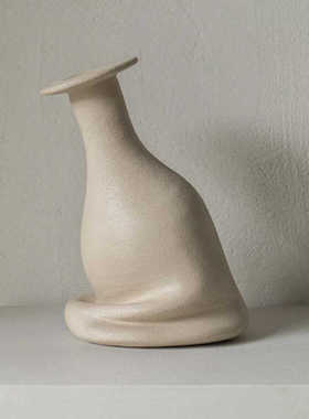 摆件创意酒店扭曲客厅艺术装饰品侘》现代花瓶《样板间静止寂风