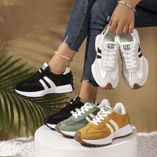 Womens Thick Sole Lightweight AntiSlip Sporty Running Shoes