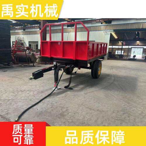 源头厂家农用自卸拖车自卸拖车自卸加气刹欧式农用拖车拖拉机拖斗