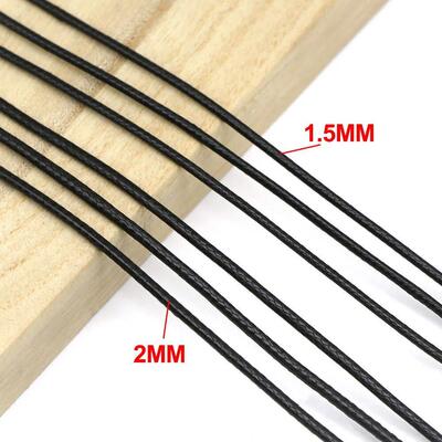 10Pcs Black Leather Cord for Necklace Adjustable Braided Rop