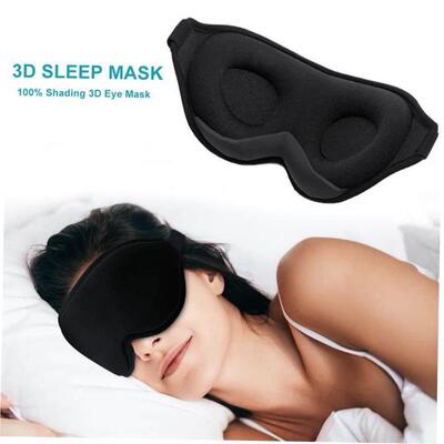 3D Sleeping Mask Block Out Light Soft Padded Sleep Mask For