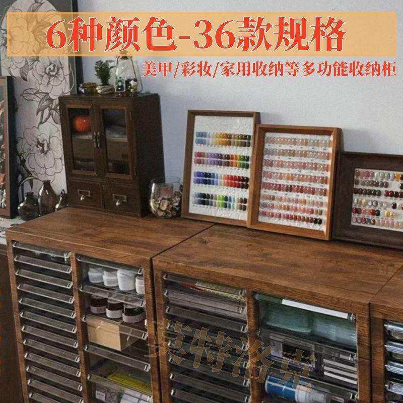 平底美甲店收纳柜烘焙磨具柜A4文件柜抽屉式甲油胶罐装家具抽屉柜