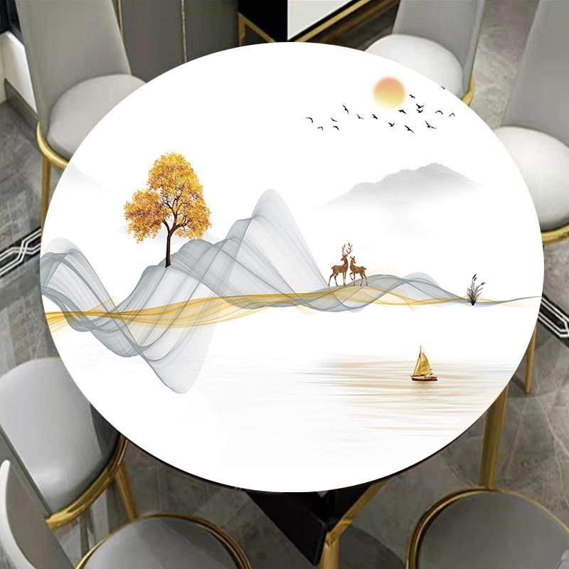 pvc圆形桌垫免洗防水软玻璃垫餐桌茶几简约现代软胶防水台面盖垫,居家布艺,桌布,淘宝优惠券,粉丝福利购,淘宝优惠卷