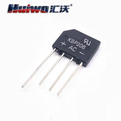 全新整流桥堆KBP310 KBP307 KBP210 KBP206G扁桥整流器正品大芯片