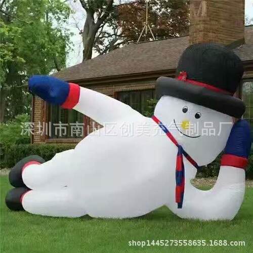 圣诞雪人装饰 充气圣诞老人雪人 圣诞节充气雪人 圣诞装饰品气模