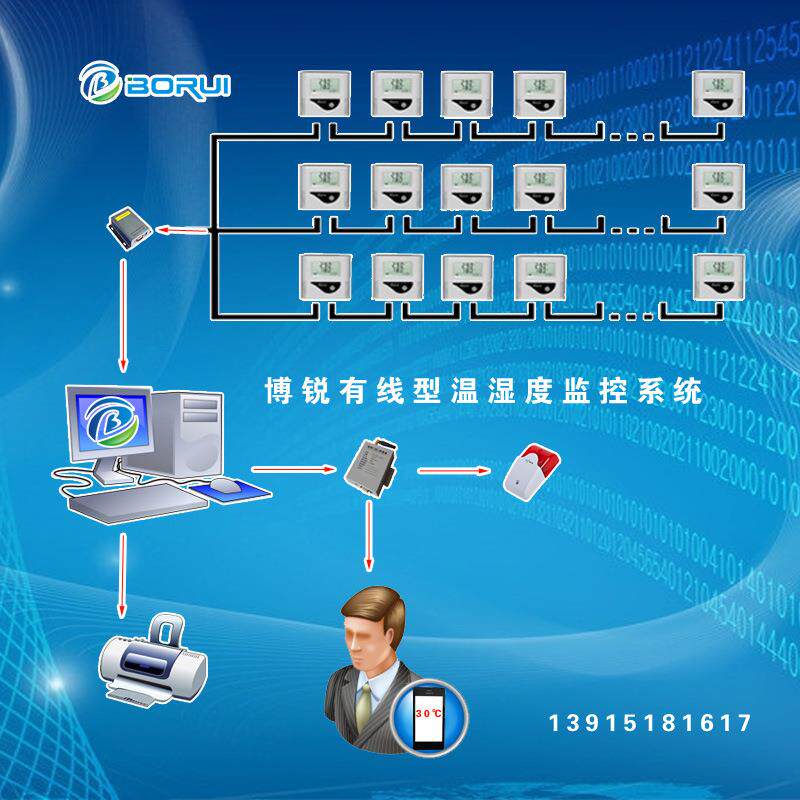 温湿度监控系统有线无线型可选GSP博物馆档案室库房监测Y智能室内