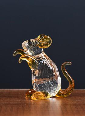 水晶狗狗十二生肖鼠牛虎兔龙蛇马羊猴鸡狗猪动物家庭汽车生肖摆件