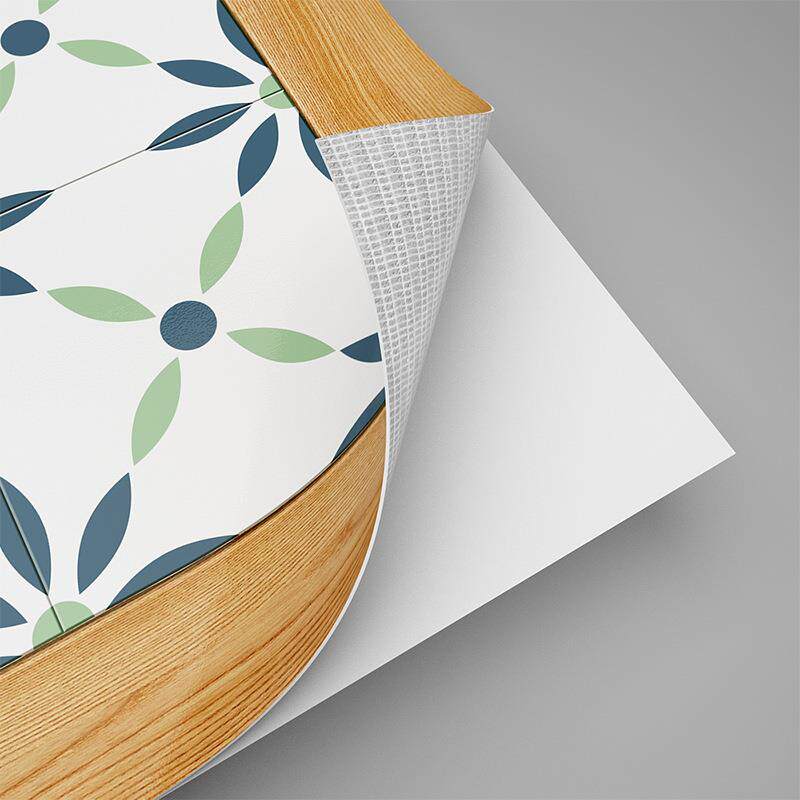 跨境亚马逊复古木纹欧式瓷砖贴地砖翻新防水PVC墙贴厨房卧室装饰