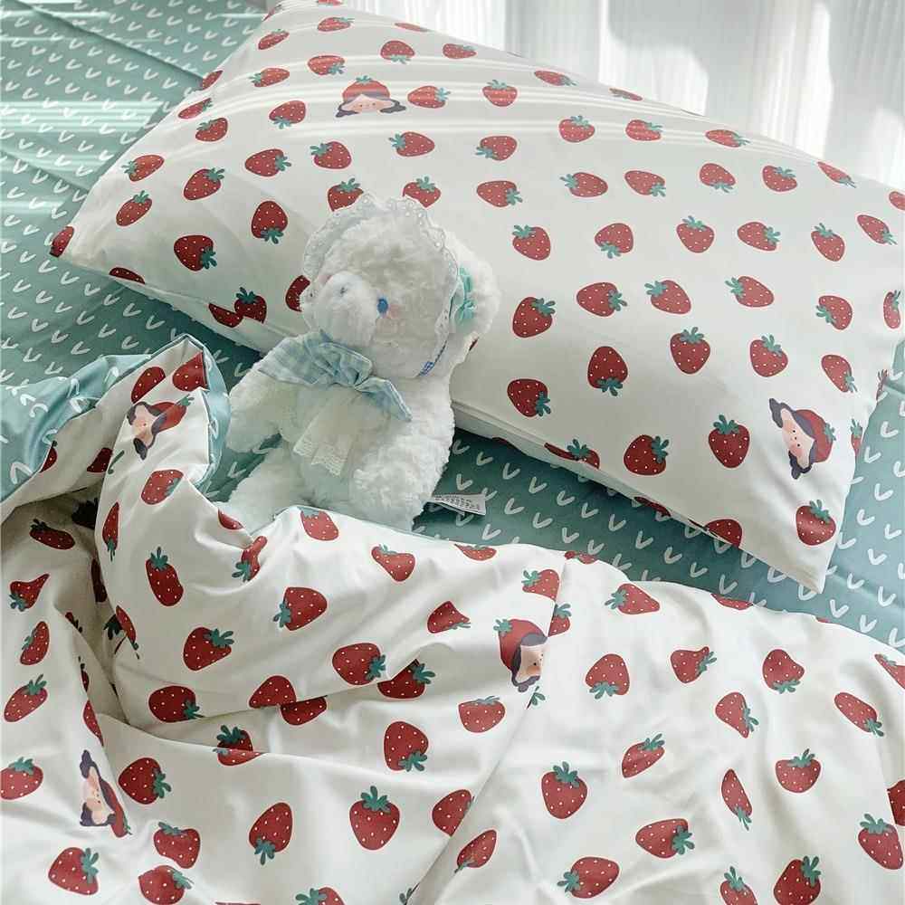 长绒棉单被套件套纯棉印花床上两用品.1AM2米全棉儿童人三件套