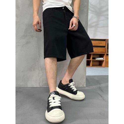 O 61837 High-waist loose straight denim shorts 腰宽松直筒