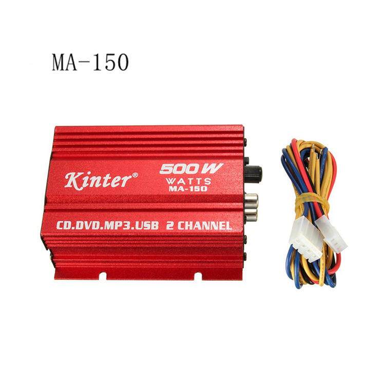 kinterMA150车载12Vmini功放机摩托车汽车，家用12V纯功放扩音机