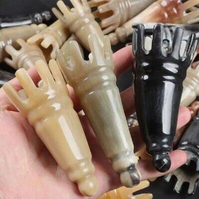 Scalp Massager Brush Ox Horn Massage Comb Scrapping Head
