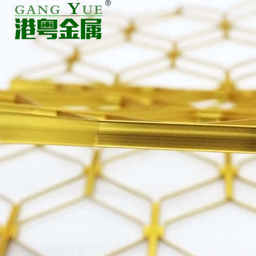 现货金色双花美格网双层门窗装饰网玻璃夹层镶嵌窗户网双边铝网厂