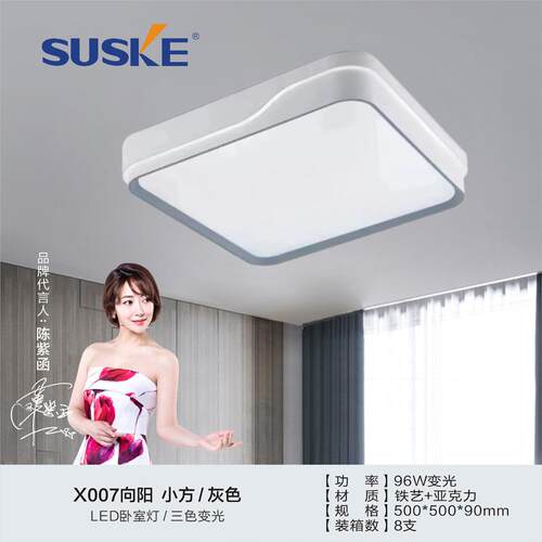 LED吸顶灯简约现代三色主卧室灯新款客厅灯房间阳台北欧灯具