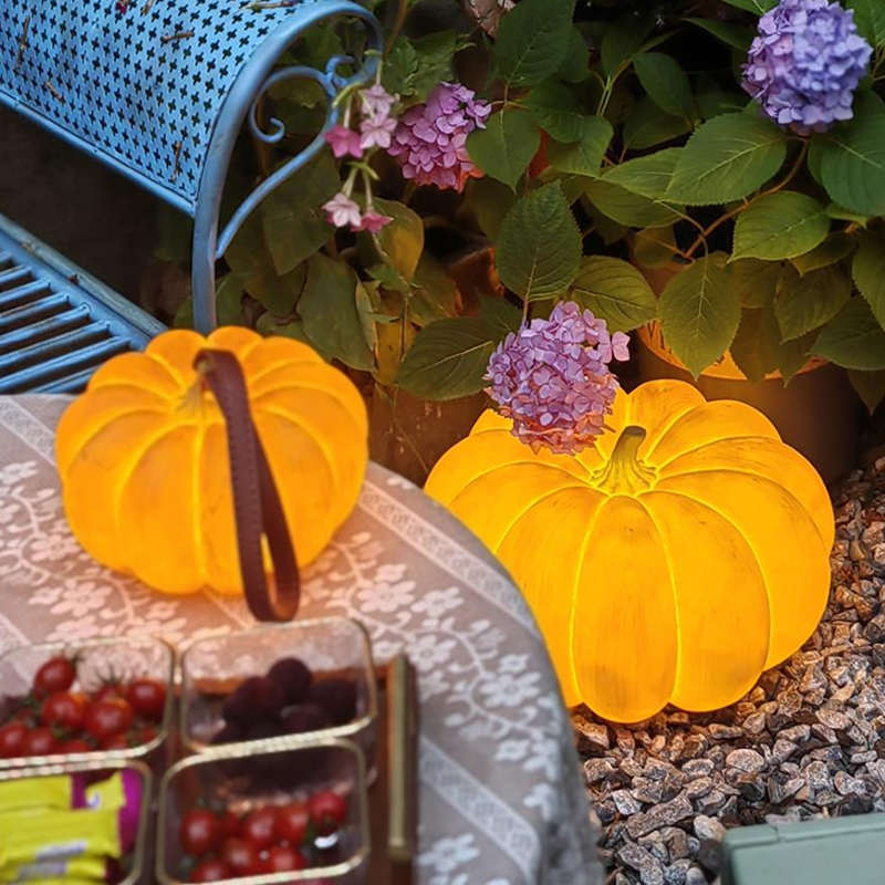 造型太阳能灯南瓜小品草坪庭院户外发光灯园林景观防水装饰灯花园