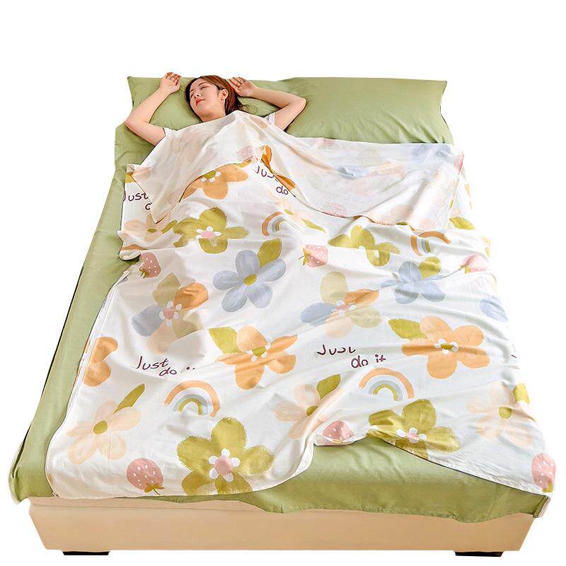 ღ可拆分酒店隔脏睡袋纯棉旅游旅行床单被套便携式四件套分体
