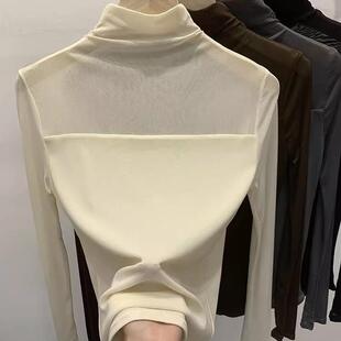 Half high collar lace undershirt, women's inner layer,