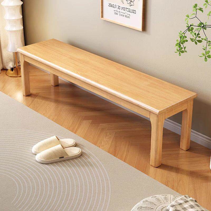 全实木半岛长凳家用长条凳子学校食堂长板凳餐桌椅简约风床尾凳