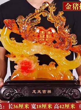 正品大号百年好合天鹅设件结婚礼物客厅摆新摆送闺蜜朋友房新婚庆