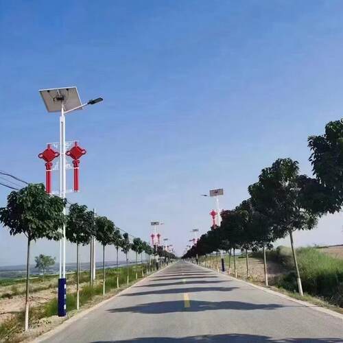 50W solar panel 100W lamp head 60A户外防水一体市政太阳能路灯