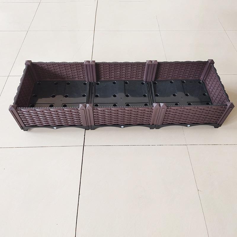 家用阳台种菜箱组合花草育苗种植箱室内塑料花盆屋顶绿化种植箱