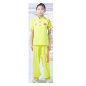 太极服亨短男袖 装 大业通武术服表演服训练服女练功服比赛T恤 新款