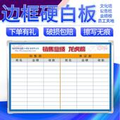 硬白板定制磁性印刷移动挂墙壁挂式 铝合金边框车间生产管理看展板