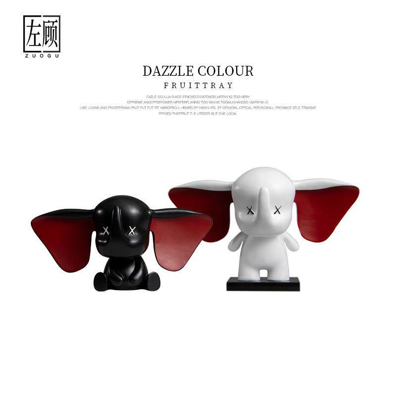 左顾电视柜摆件网红大象雕塑样板间客厅创意家居软装饰品简约现代