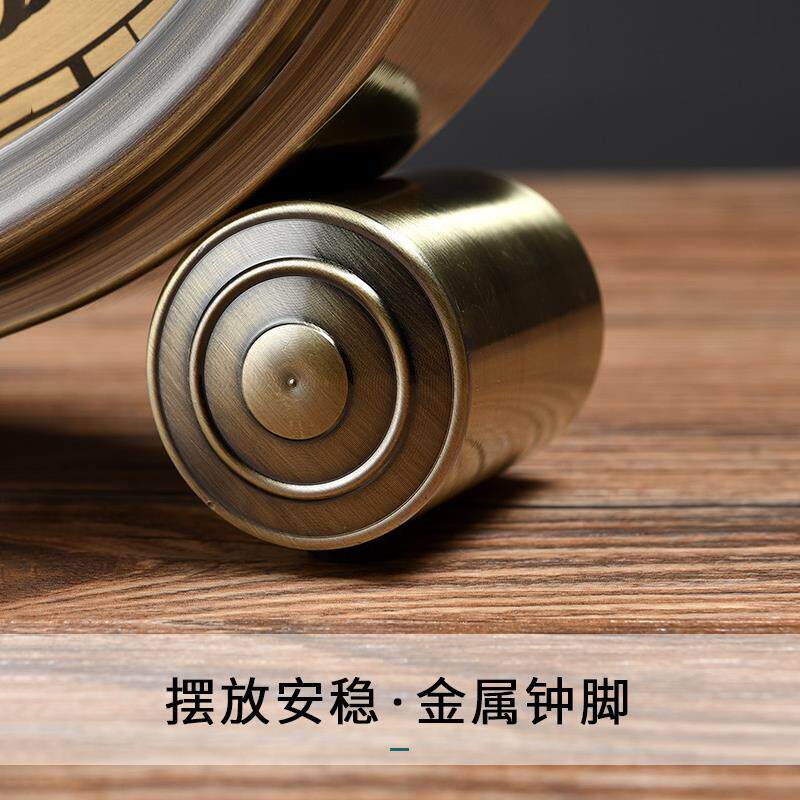 钟家用座钟客厅古HSG83130坐钟创意钟表摆件桌面现代闹复款台式台