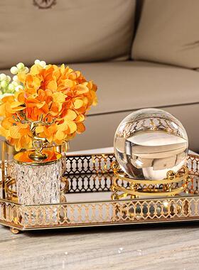 轻奢人造水晶球招财摆档办公室1551C桌面客厅饰电高视件柜酒柜家