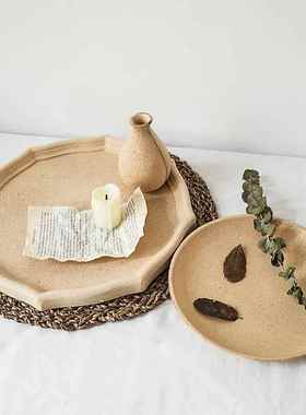 ins木质托盘粗糙复古做旧风食物装饰盘饰品摆拍北欧家居民宿软装