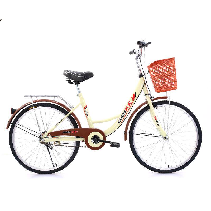 24寸通勤免充气自行车工人学生单车男女式成人代步26寸实心车胎