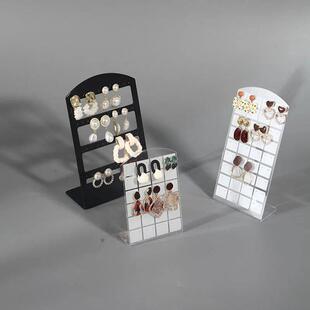 Portable Earrings Jewelry Displ Holder Holes Studs Ear
