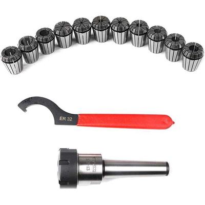 MT3-ER32-11PCS莫氏筒夹头套装带扳手MT3 Shank 11PC ER32 Collet