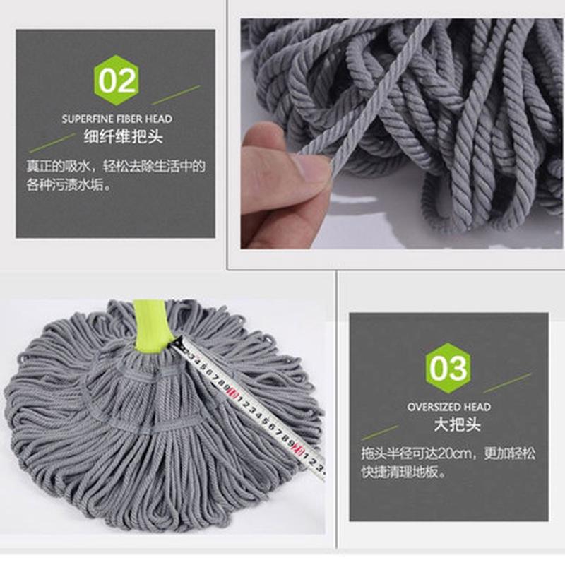 茶花旋转免手洗家用懒人拧水拖挤水拖把必卡锁不锈钢地拖拖把新款