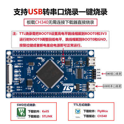 原装STM32F103ZET6最小系统板 核心板 STM32F1单片机 学习实验板