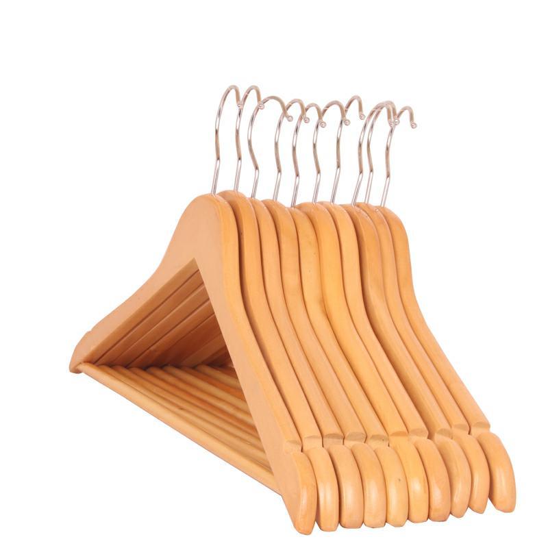 高档0只装无痕实1木架店酒西服衣挂宾馆男女衣架子衣柜大衣架衣衣