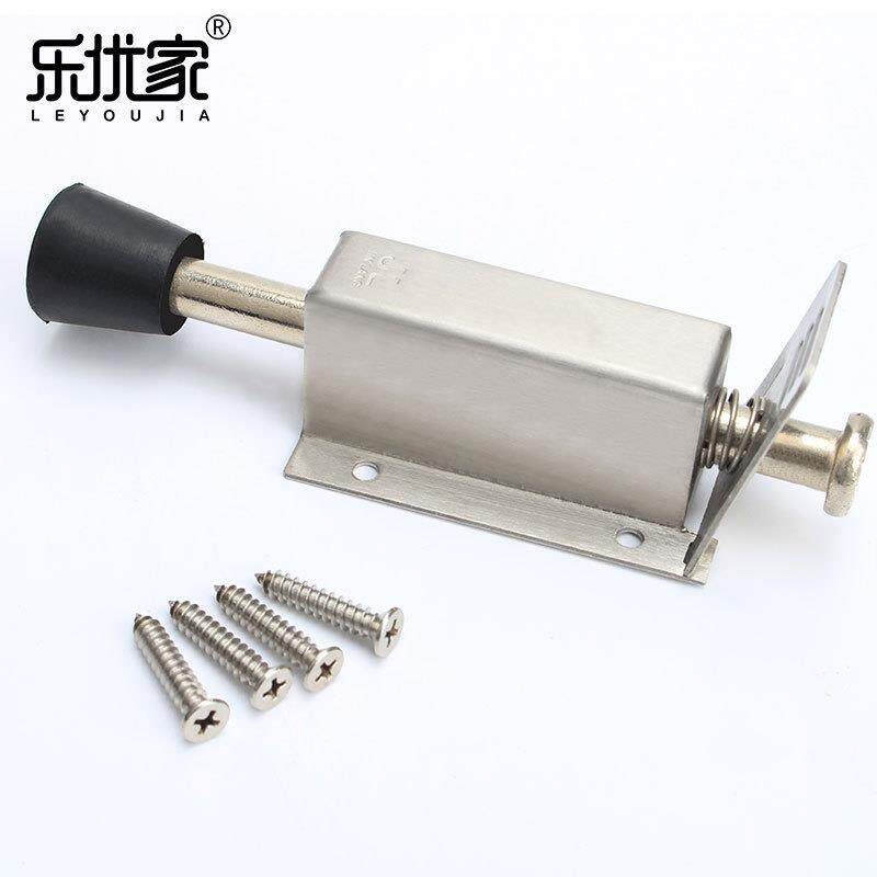 不锈钢脚踏门阻门制动器任意角度定位器固定器脚踩门吸弹簧插销