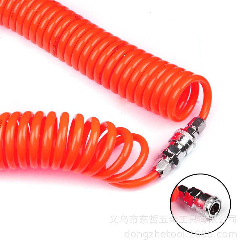 PE气管弹簧管气动管气泵配件空压机螺旋风管8*5伸缩软管工具