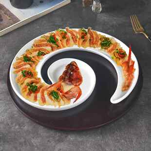 酒店创意网红清蒸鲈鱼餐具特色个性带鱼鳗鱼刀鱼菜盘私房菜异形盘