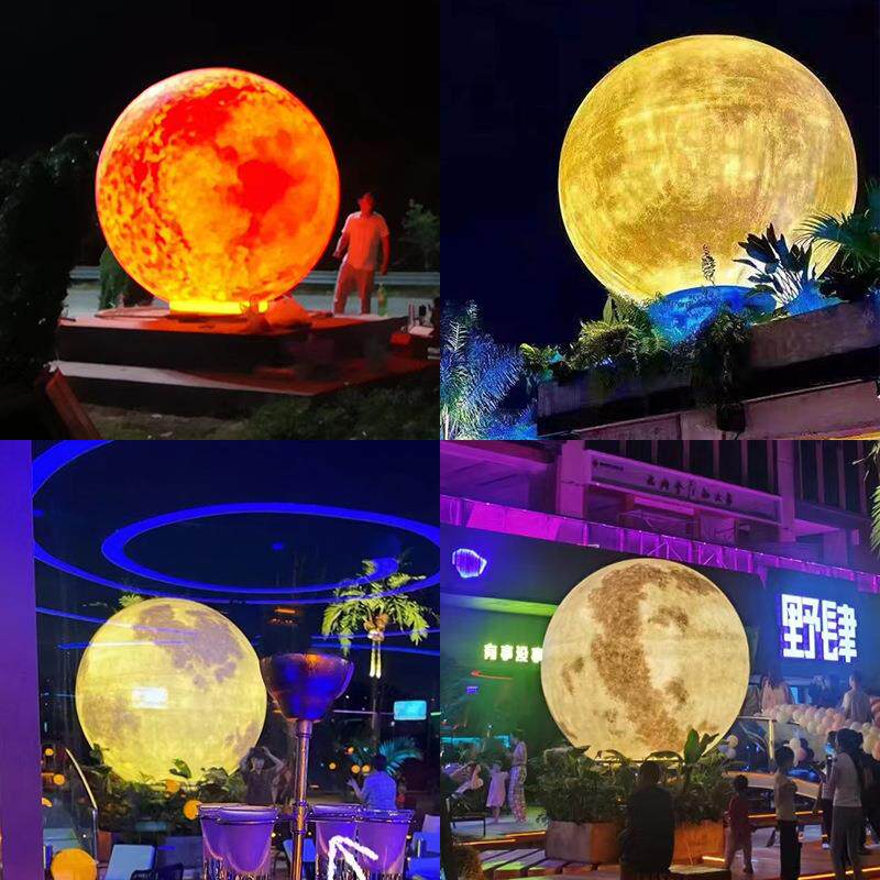 发光星球月球商场景区装饰 大号星球透光石材质按需制作尺寸月球