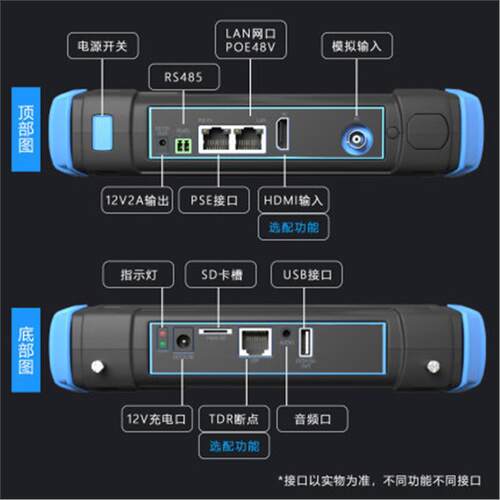 新款IPCX550工程宝 5.5寸网络模拟同轴AHDCVITVI视频监控仪